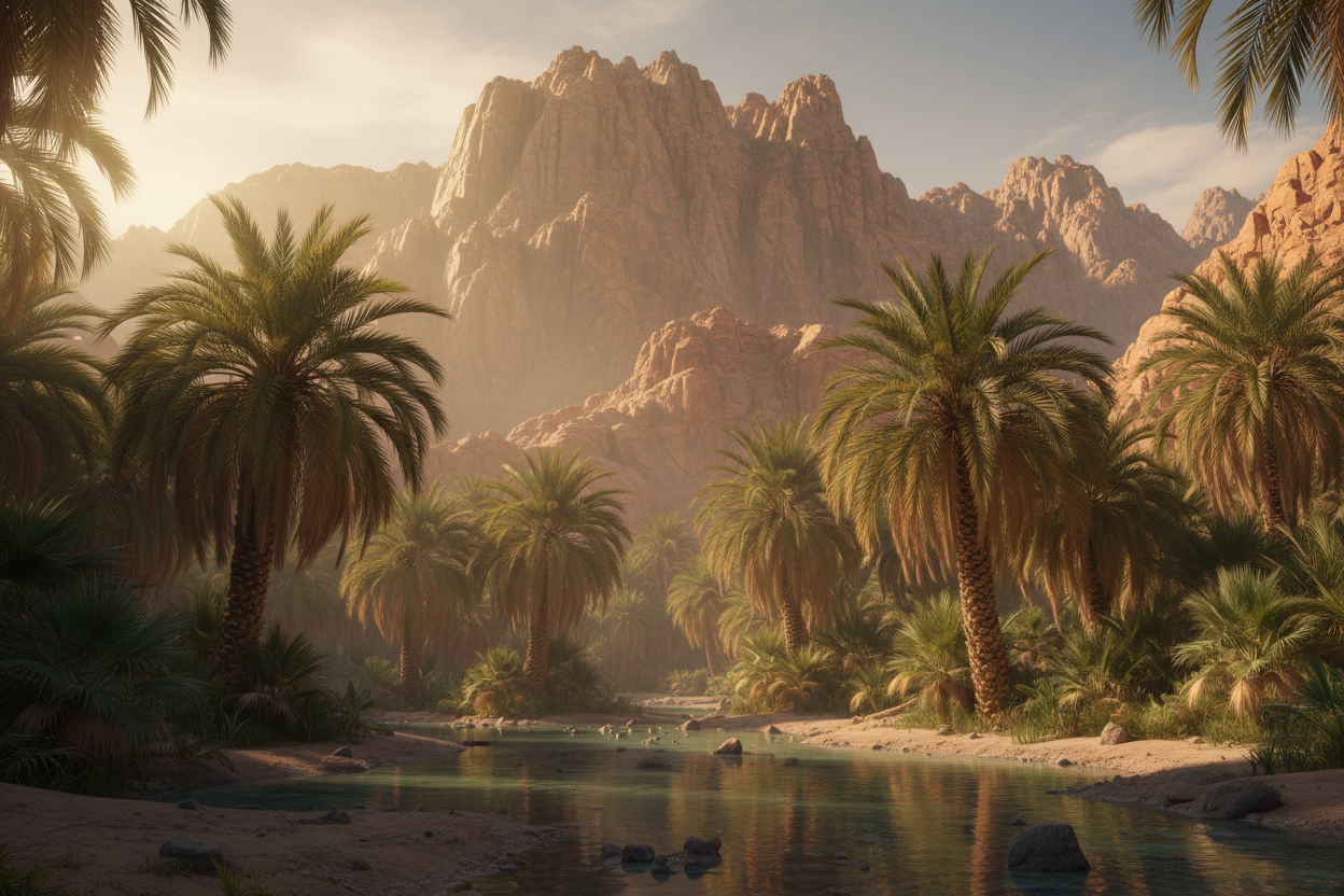 Mountain & Palm Landscape
