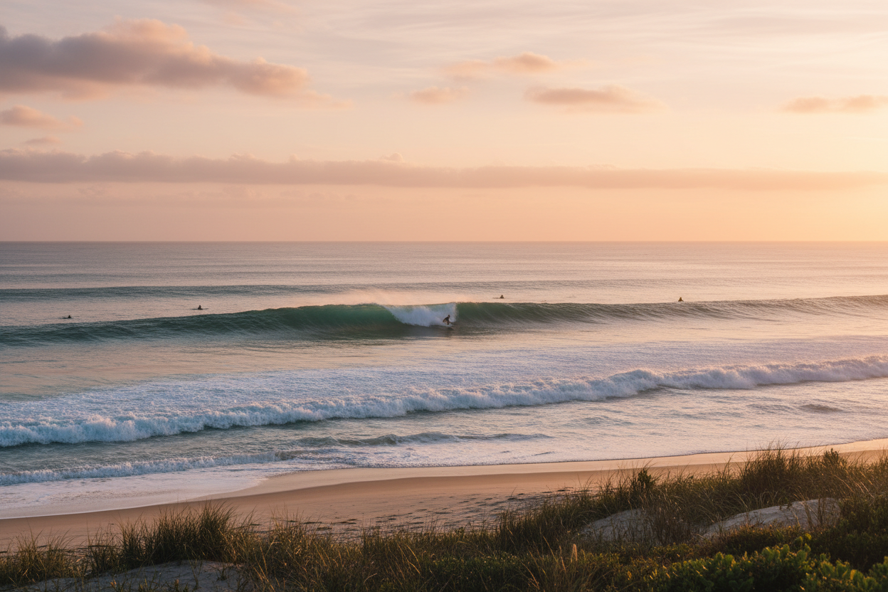 Coastal Sunrise Surf Photography