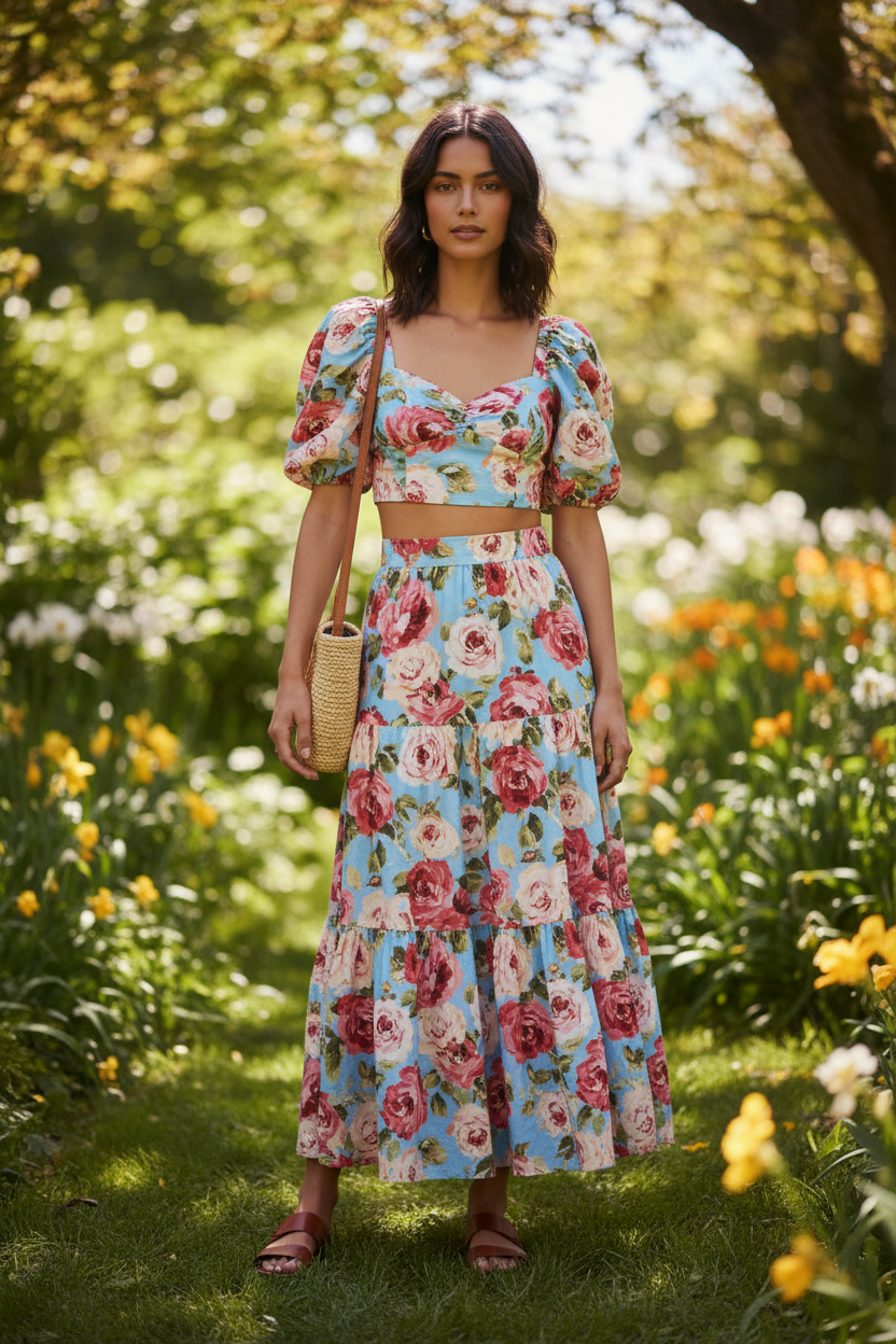 Floral Coordinated Summer Outfit