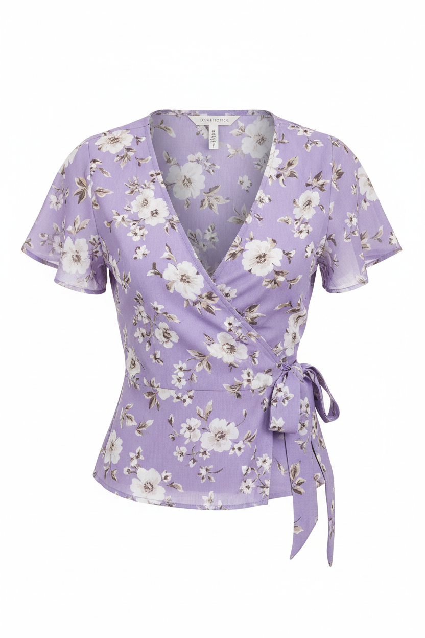Lavender Floral – Front view on white background