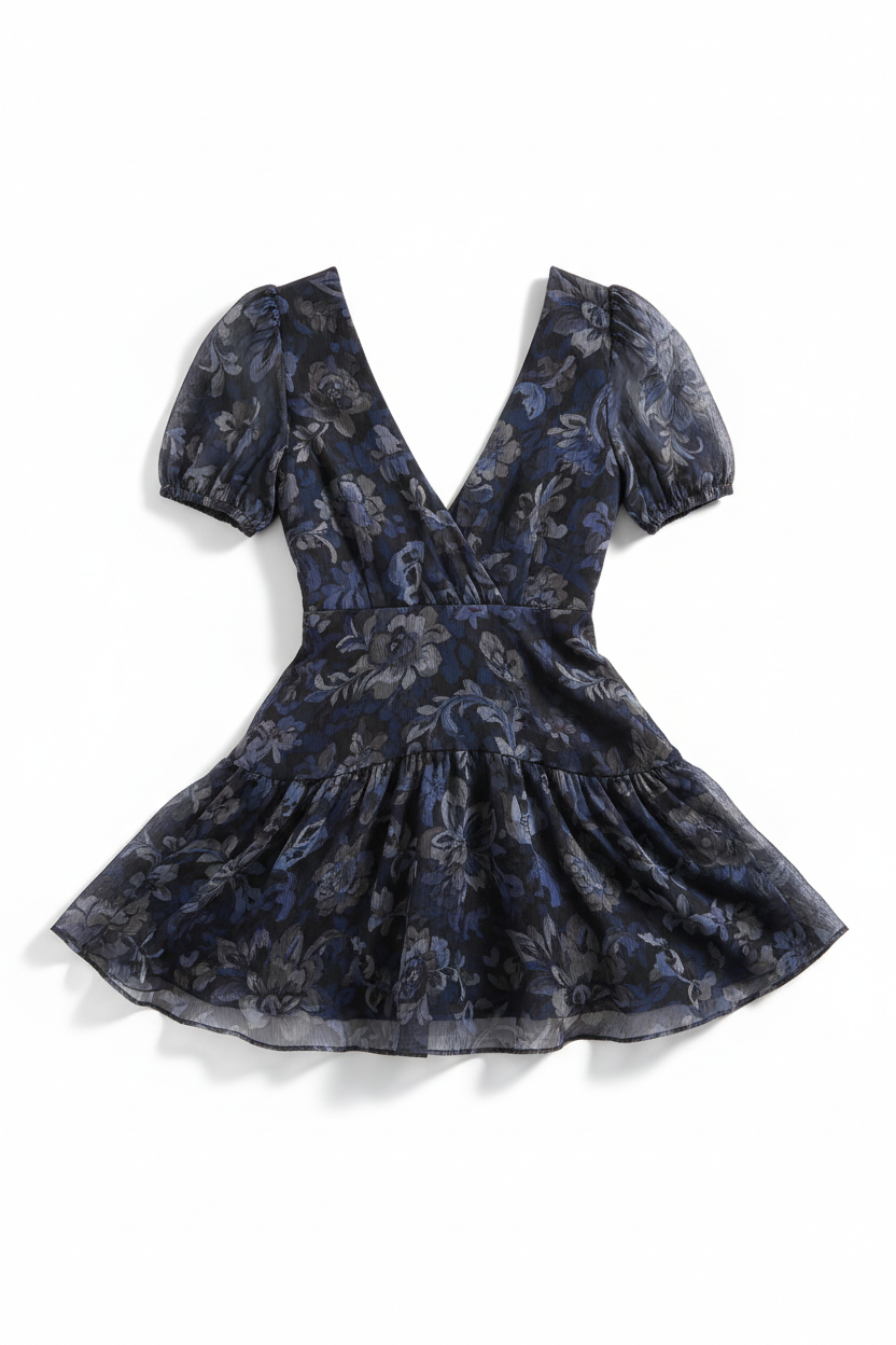 Midnight Floral - Back view white background