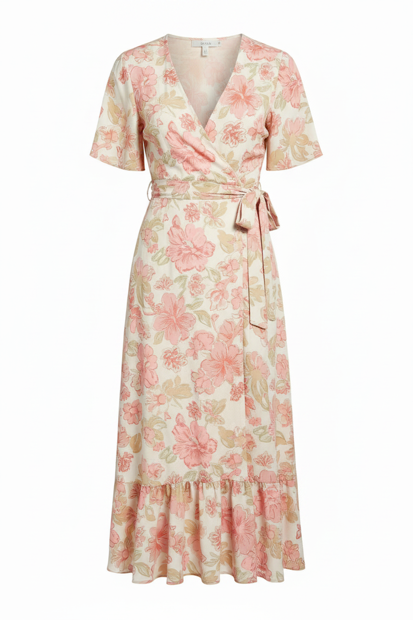 Ivory Floral - Front view white background