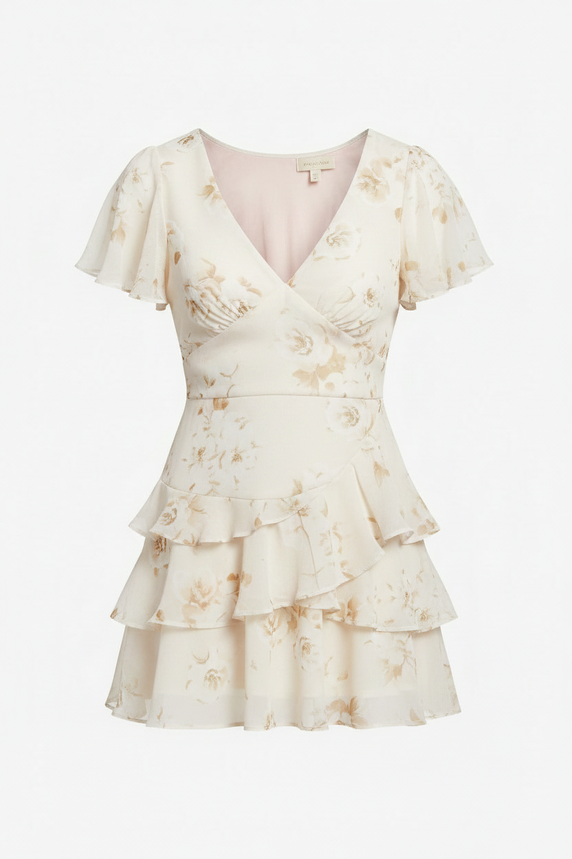Ivory Floral – Front view white background