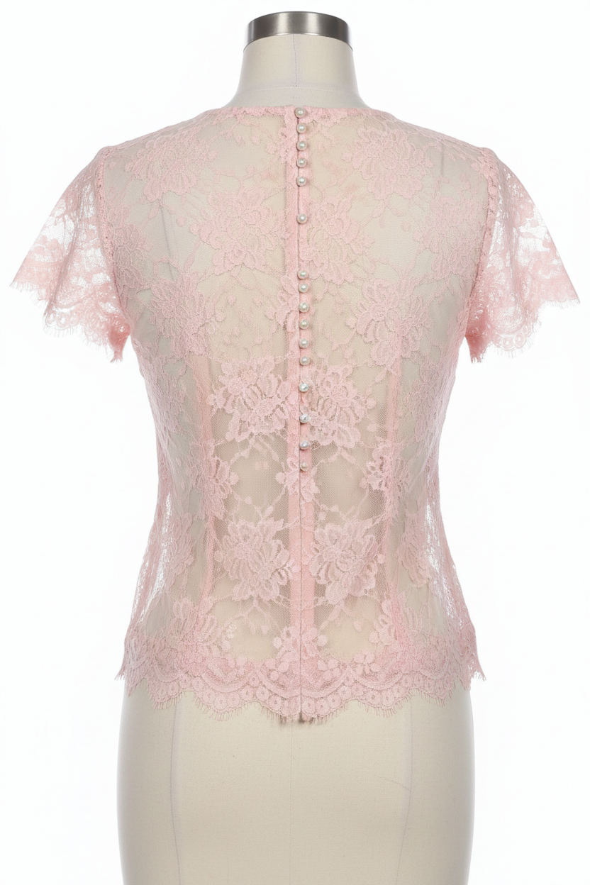 Soft Pink – Back view on white background