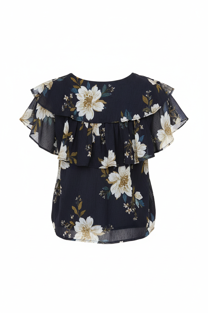 Midnight Floral – Back view on white background