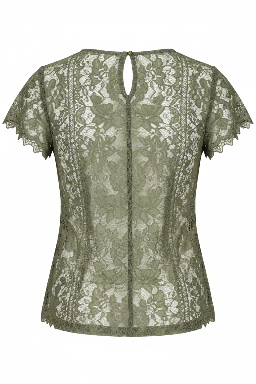 Olive Green – Back view on white background