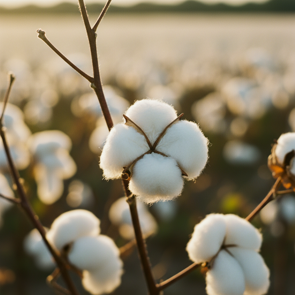 Macro Cotton Boll Golden Hour
